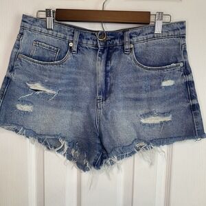 Blank NYC Shorts Denim Jean Barrow Vintage Hi Rise Distressed‎ Booty Women's 29